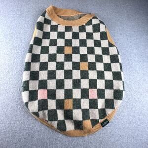 Lucy & CO Dog Sweater Checkered Warm Sweater Vest